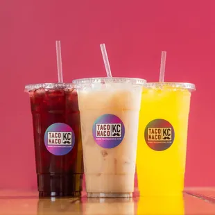 new refreshing agua frescas: 
- hibiscus-lime 
- cinnamon horchata
- pineapple-mango