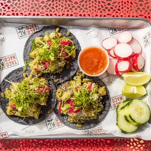 Potato pipian tacos: vegan tacos