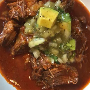 Birria with special Green salsa