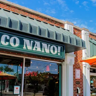 the front of a taco nano restaurant