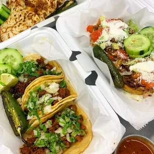 Tacos, sopes, and a Quesadillas (Small)