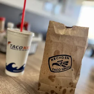 Drink and bag of chips