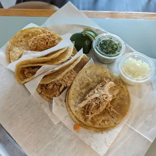 Shredded chicken tacos - simple