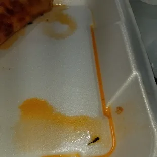 Just some of the grease dripped from one of the tacos.