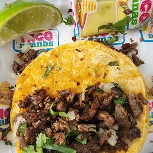 Beef taco. Absolutely delicious. Food likes this makes me want to relocate to Memphis.