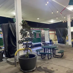 That in that green truck is where the magic happens