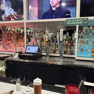 A full picture of the bar, and a few TVs