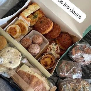 Variety of pastries and desserts