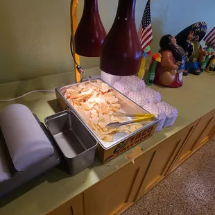 a tray of food on a counter