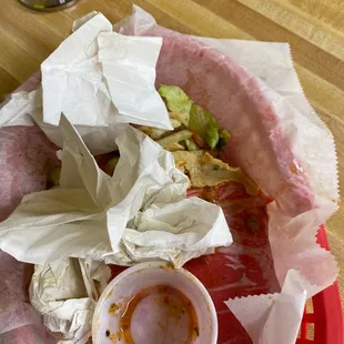 Smashed three steak tacos