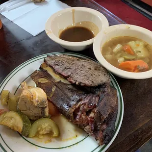 Taco Olé soup and brisket