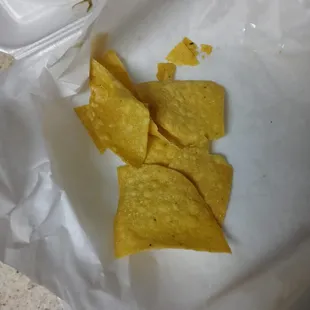 a tortilla and chips in a bag