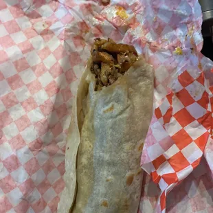 And when i opened my burrito it wasn&apos;t even wrapped properly