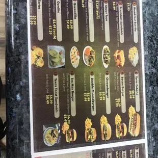 New menu!