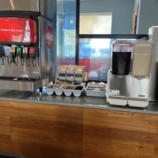 Beverage station (jamaica is very good, light, balanced)