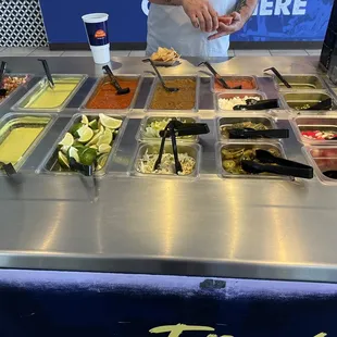 Salsa/condiment bar