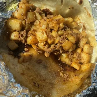 Potato and chorizo