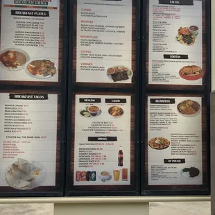Menu on drive thru