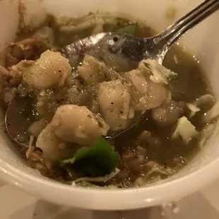 Look at that creamy hominy!