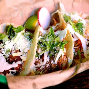 Tacos, Beef, Chicken and Pork