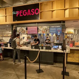 people at the counter