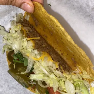 Beef taco hard shell