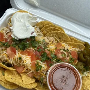 Chicken Nachos with no onions