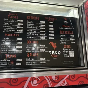 Menu as of 8/26/23.