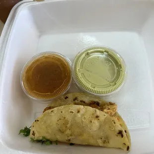 The size of 2 sauces