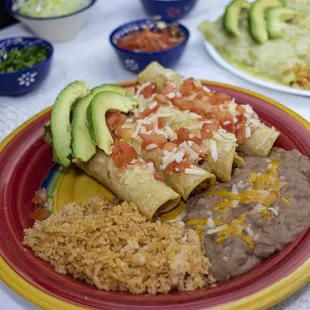 a plate of mexican food
