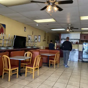 Austere interior with no more indoor dining