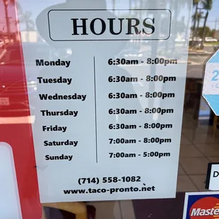 Store hours
