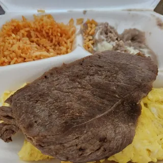 Carne Asada and Egg Quesadilla