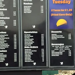 Drive thru menu boards