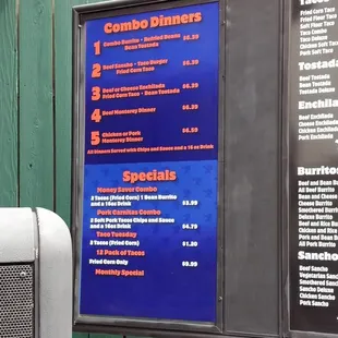 Drive thru menu boards