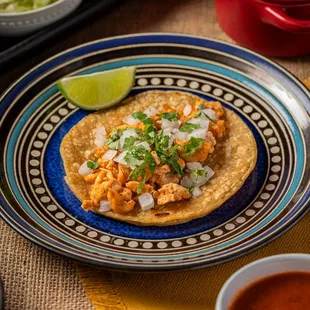 a plate of mexican food