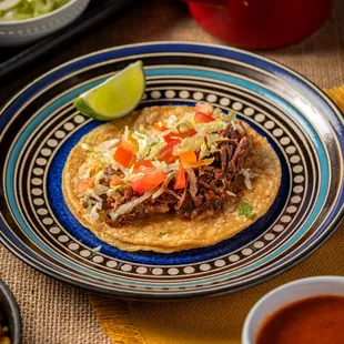 a plate of mexican food