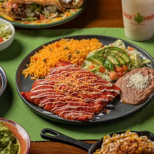 a variety of mexican food
