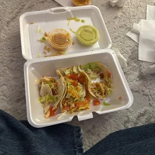 Chicken tacos American style (dry)