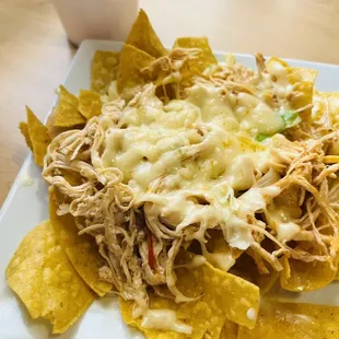 a plate of nachos