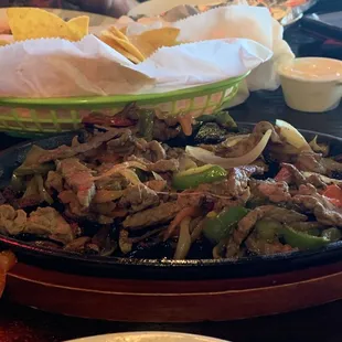 Steak fajitas after I ate it