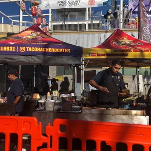 a man preparing food