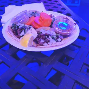 a plate of food on a table