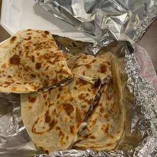 Asada fajita quesadilla