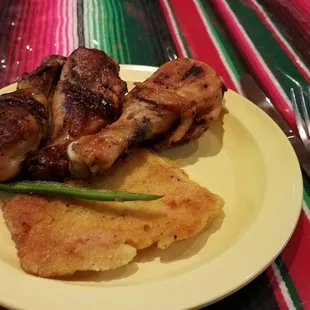 a plate of food on a table