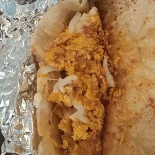 Chorizo and egg...added cheese