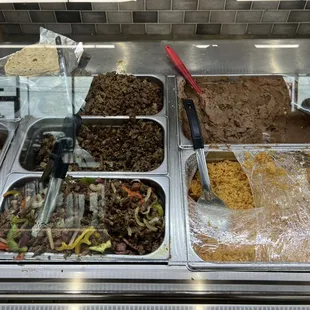 a variety of food items