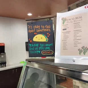 Cute signage by checkout