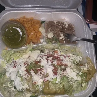 Chicken Enchiladas with green sauce!