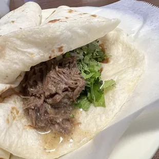 Taco barbacoa